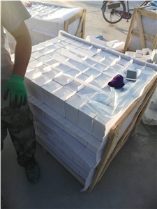 Snow White Marble Cube Stone