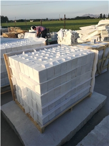 Snow White Marble Cube Stone