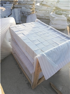 Snow White Marble Cube Stone