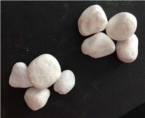 Pure White Snow White Pebble Stone Tumbled Export Quanlity
