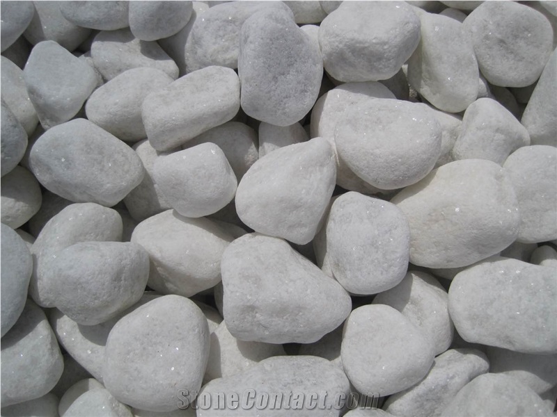 Snow White Pebble Stone, Snow White River Stone,Snow White Flat Pebble