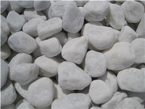 Snow White Pebble Stone, Snow White River Stone,Snow White Flat Pebble