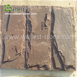 Beautiful Brown Sandstone Mushroom Wall Tile for Villa Column Fence