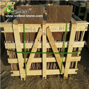 Beautiful Brown Sandstone Mushroom Wall Tile for Villa Column Fence