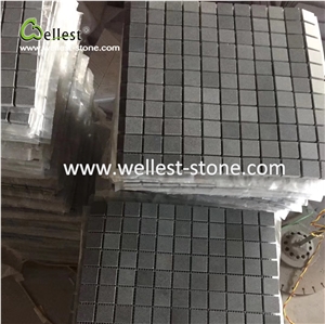 Black Basalt Floor and Wall Mosaic Kicthen Composited Marble Mosaic