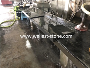 Black Basalt Pool Coping Corner Coping Honed Finish