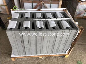 Black Basalt Pool Coping Corner Coping Honed Finish