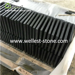Black Granite Mushroom Wall Tile ,Wall Covering Decorative Stone