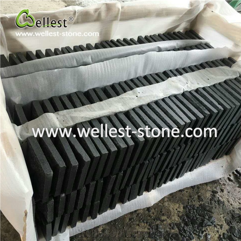 Black Granite Mushroom Wall Tile ,Wall Covering Decorative Stone