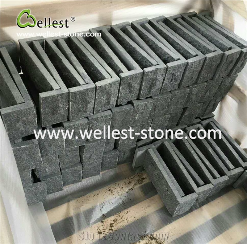 Black Granite Mushroom Wall Tile ,Wall Covering Decorative Stone
