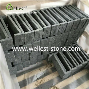 Black Granite Mushroom Wall Tile ,Wall Covering Decorative Stone