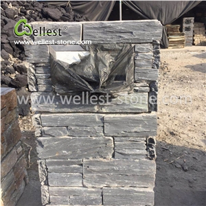 Black Slate Letter Blox Column Blox Gate Pillar Stone Post