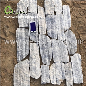 Elegant Random Shape Of Light Grey Quartzite Fieldstone Loose Stone