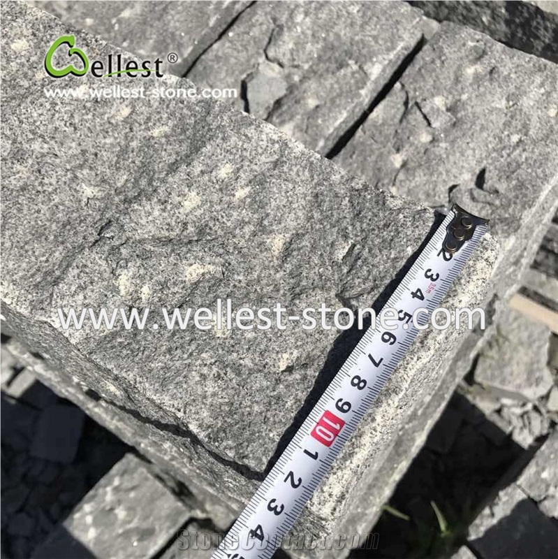 G654 Black Granite Kerbstone Rough Finished, Granite Curbstone for Road