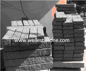G654 Black Granite Kerbstone Rough Finished, Granite Curbstone for Road
