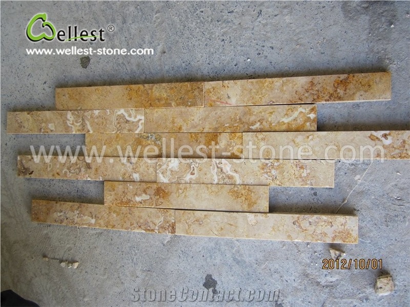 Golden Travertine Ledge Stone/Culture Stone Floor Tile Natural Split