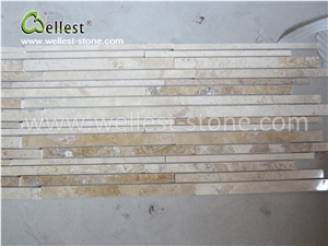 Golden Travertine Ledge Stone/Culture Stone Floor Tile Natural Split