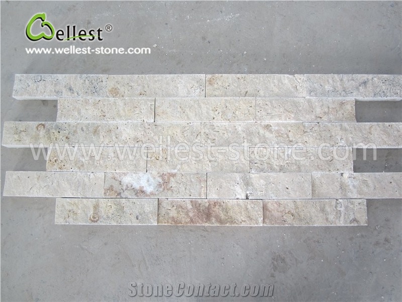Golden Travertine Ledge Stone/Culture Stone Floor Tile Natural Split