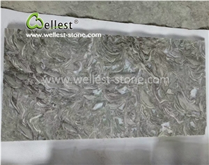 Light Brown/Grey Marble Tile for Floor Covering Wall Cladding