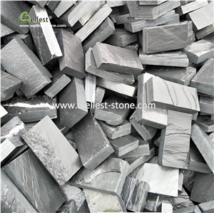 Natural Slate Stone Cobble Stone for Floor Tile and Wall Tile Honed