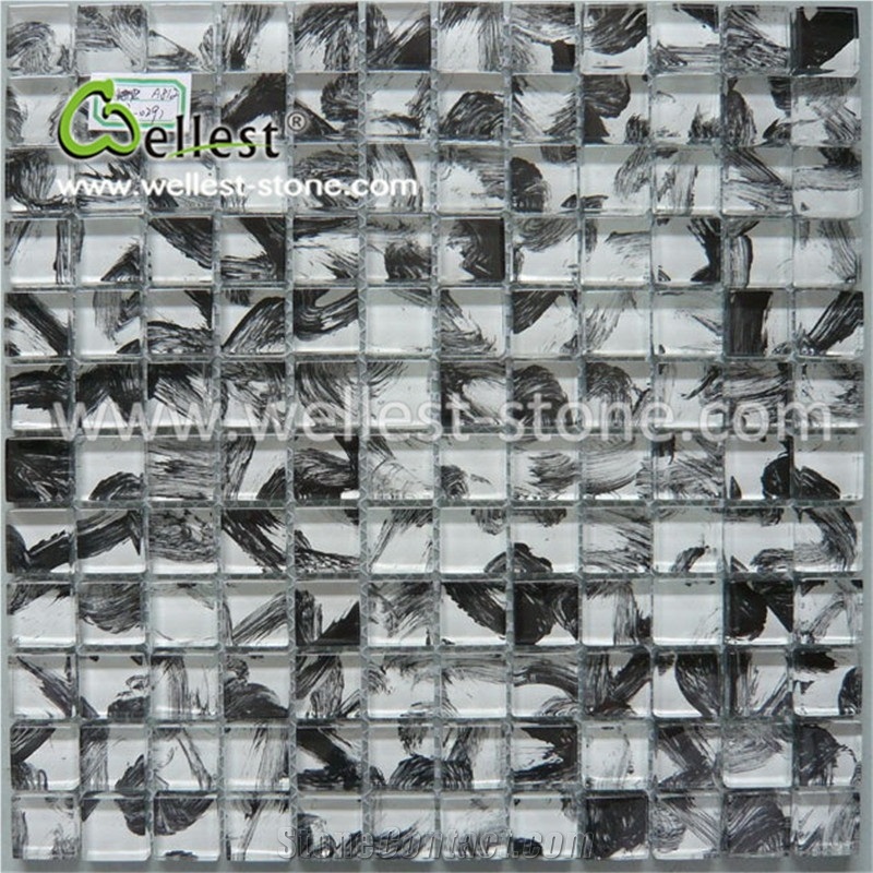 Plenty Mixed-Color Glass Mosaic Tile for Swimming Pool Bathroom
