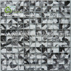 Plenty Mixed-Color Glass Mosaic Tile for Swimming Pool Bathroom
