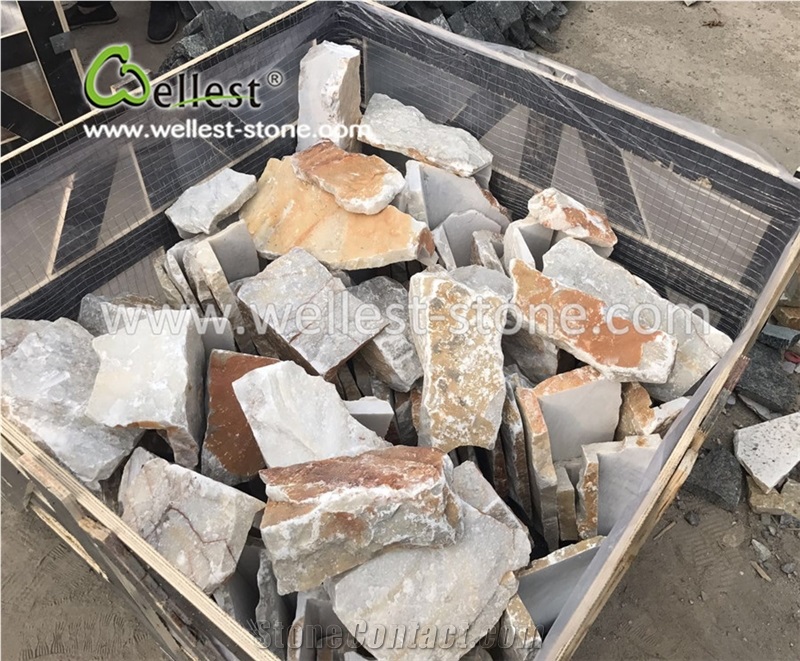 Plenty Yellow Slate Corner Stone for Exterior Wall Corner Siding