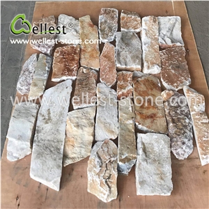 Random Yellow Slate Loose Stone for Garden Villa Exterior Wall Siding