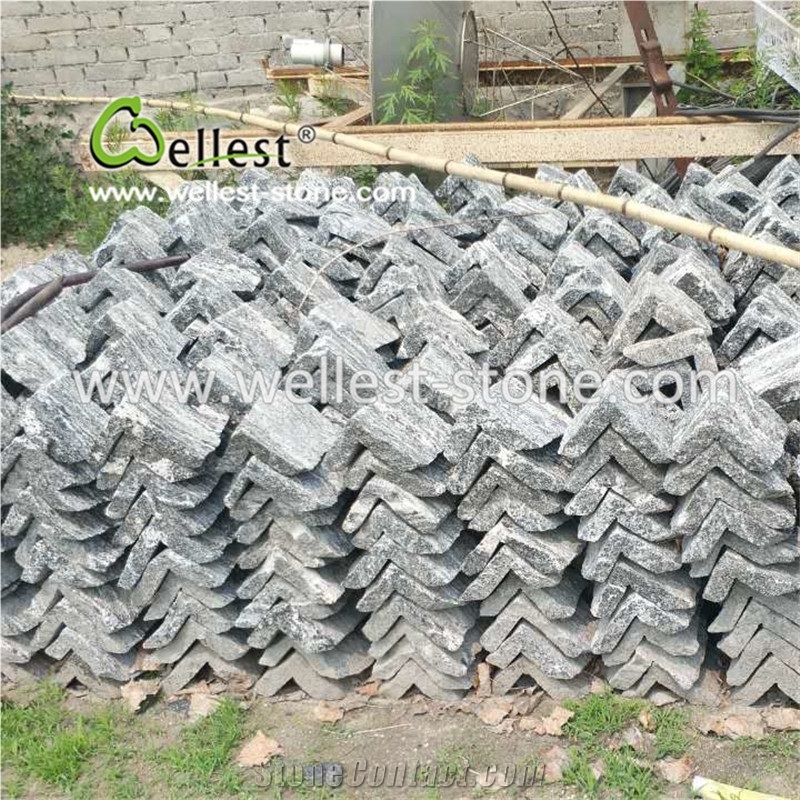 Split Grey Quartzite Loose Stone Corner Stone for Wall Cladding