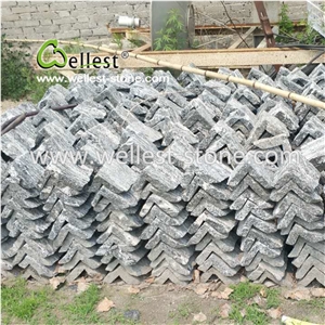 Split Grey Quartzite Loose Stone Corner Stone for Wall Cladding