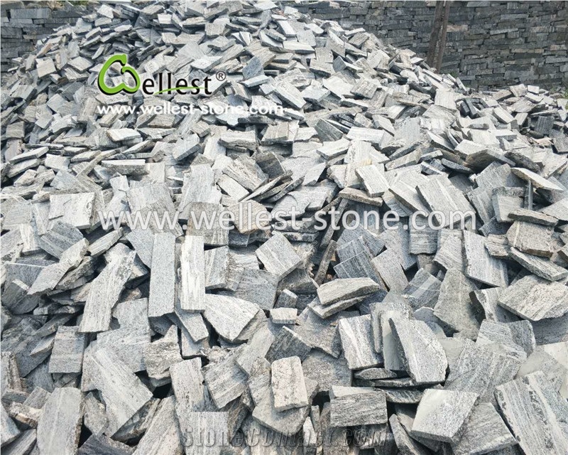 Split Grey Quartzite Loose Stone Corner Stone for Wall Cladding