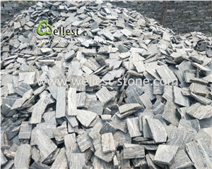Split Grey Quartzite Loose Stone Corner Stone for Wall Cladding