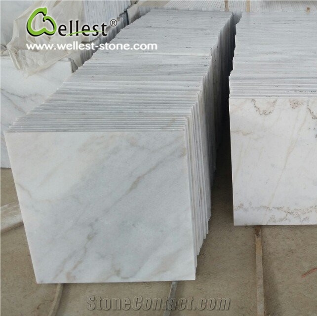 White Marble Cube Stone Polished for Floor and Wall Covering Interior