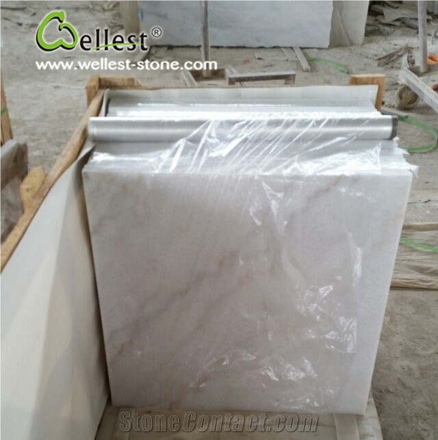 White Marble Cube Stone Polished for Floor and Wall Covering Interior