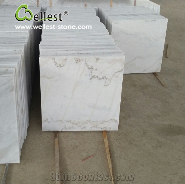 White Marble Cube Stone Polished for Floor and Wall Covering Interior