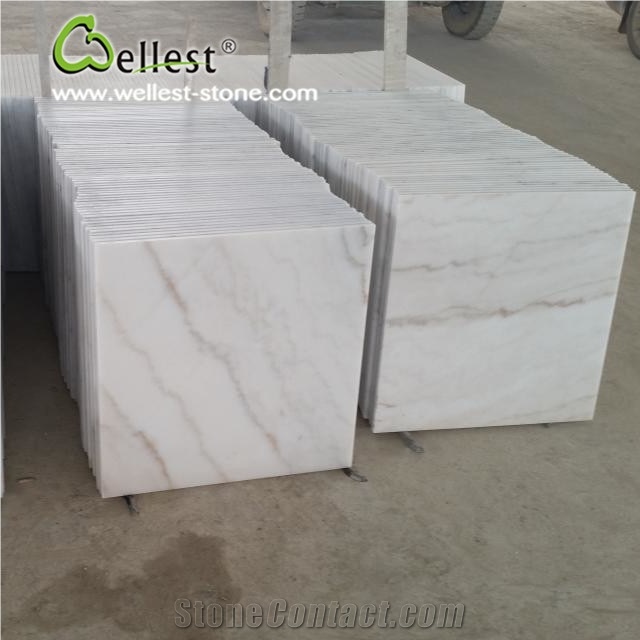 White Marble Cube Stone Polished for Floor and Wall Covering Interior