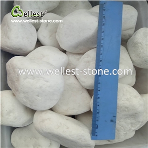 White Pebble Stone Gravels for Drivewey Walkway Tumbled Finish