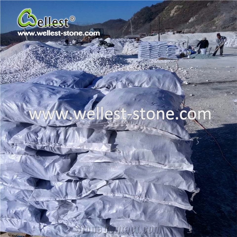 White Pebble Stone Gravels for Drivewey Walkway Tumbled Finish