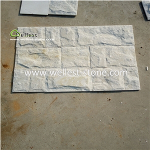 White Quartzite Mushroom Cubestone for Wall Cladding ,Mushroom Tile