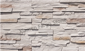 Fargo Beige Faux Stone Panel, Artificial Wall Cladding, Manmade Stone