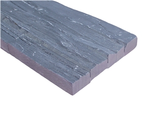 China Black Quartzite Stacked Stone Veneer Feature Wall Cladding Stone