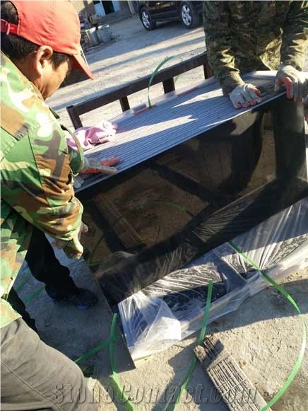 Competitive Price Yixian Black Granite Pure Granite from Factory