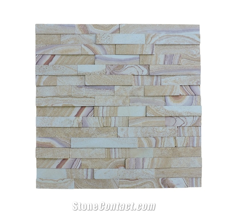 Teak Wood Sandstone Fireplace Surround/Wall Cladding /Legde Stone