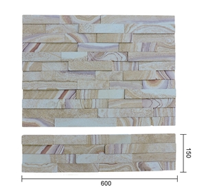 Teak Wood Sandstone Fireplace Surround/Wall Cladding /Legde Stone