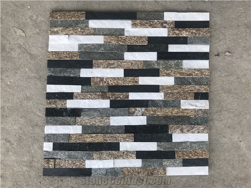 Black White Grey Yellow Multicolor Natural Ledge Cultured Stone