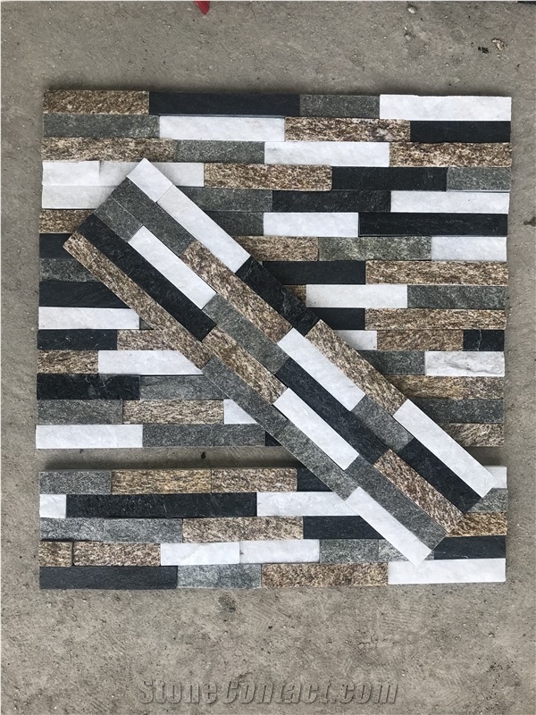 Black White Grey Yellow Multicolor Natural Ledge Cultured Stone