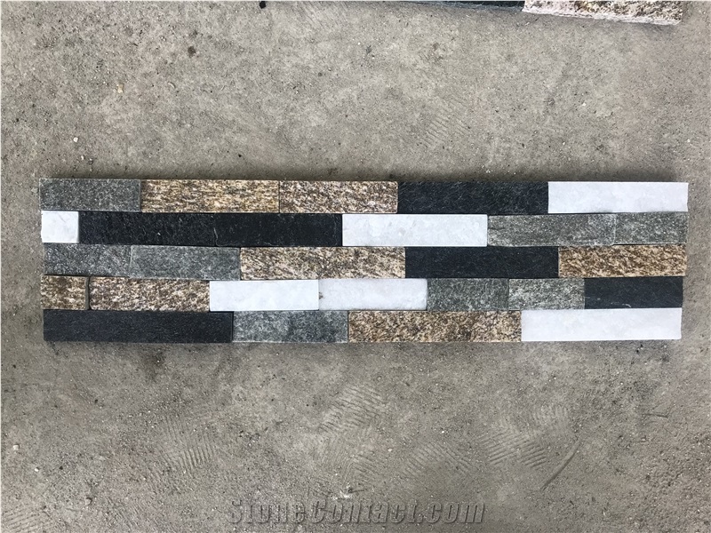 Black White Grey Yellow Multicolor Natural Ledge Cultured Stone