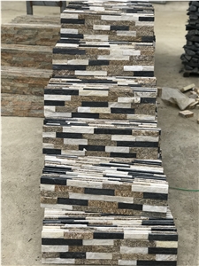 Black White Yellow Multicolors Natural Quartzite Ledge Stone