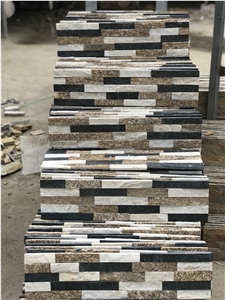 Black White Yellow Multicolors Natural Quartzite Ledge Stone