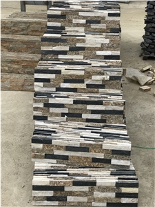 Black White Yellow Multicolors Natural Quartzite Ledge Stone